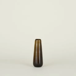 Aurora Slim Drop Vase - Olive