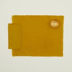 Essential Cotton Placemats, Set Of 4 - Mustard