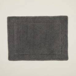 Simple Terry Bath Mat - Dark Grey