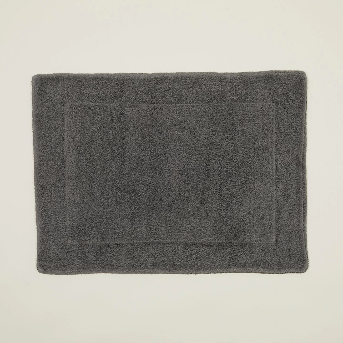 Simple Terry Bath Mat - Dark Grey