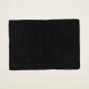 Simple Terry Bath Mat - Black