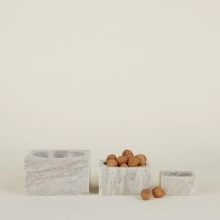 Modernist Marble Bowl - Light Grey