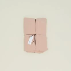 Simple Linen Flat Sheet - Blush