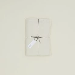 Simple Linen Flat Sheet - Ivory