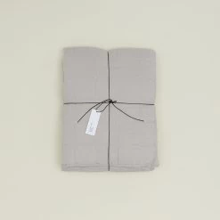 Simple Linen Quilt - Light Grey