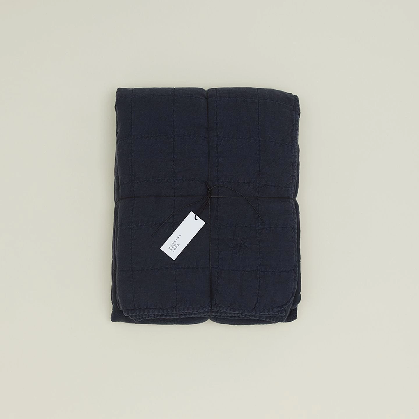 Simple Linen Quilt - Navy