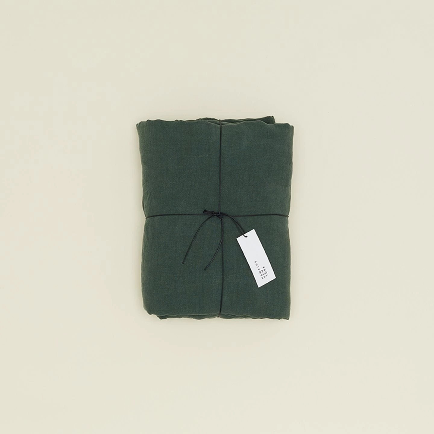 Simple Linen Duvet - Pine - Image 4