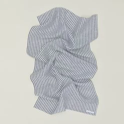 Chambray Linen Towel - Navy