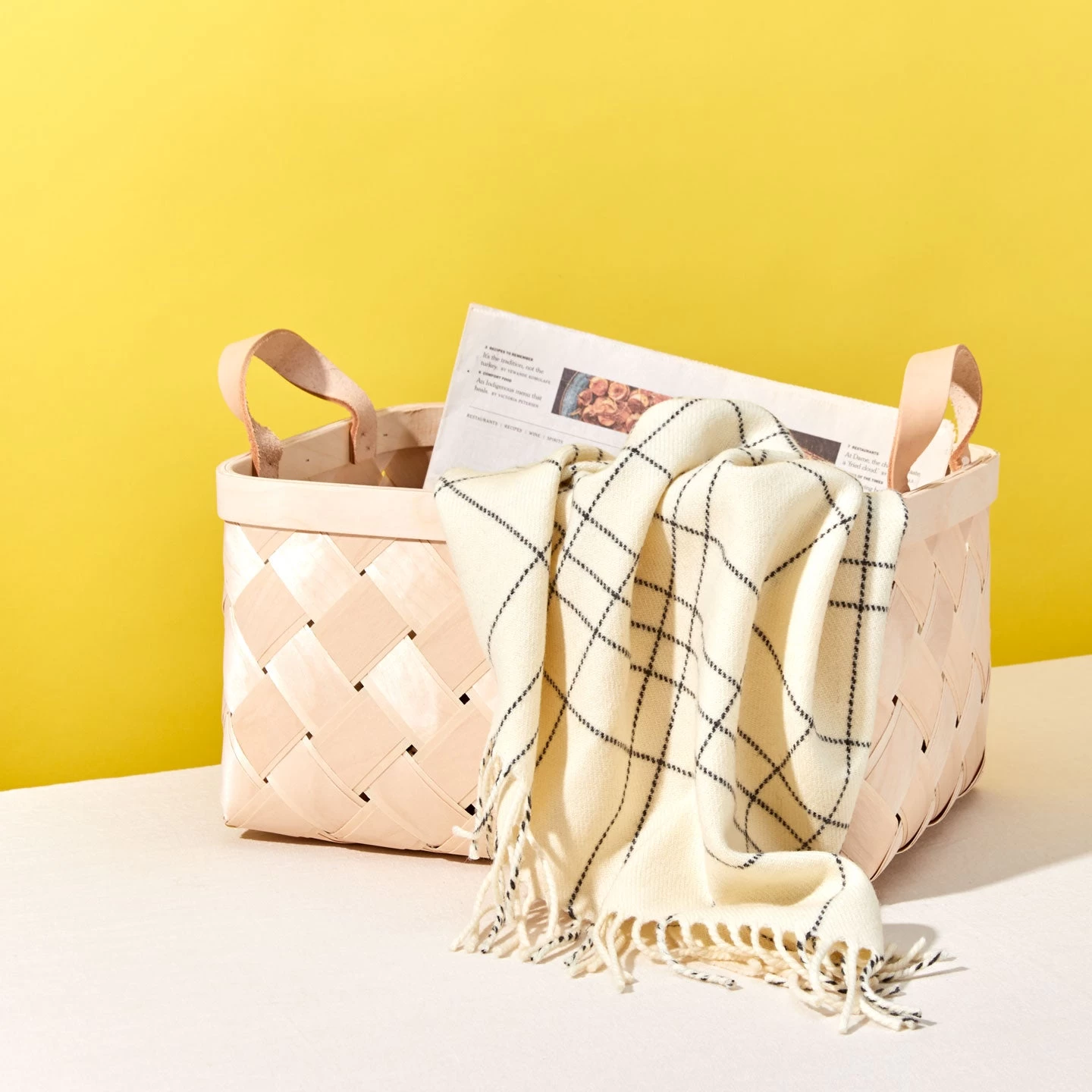 Birch + Leather Basket - Image 3