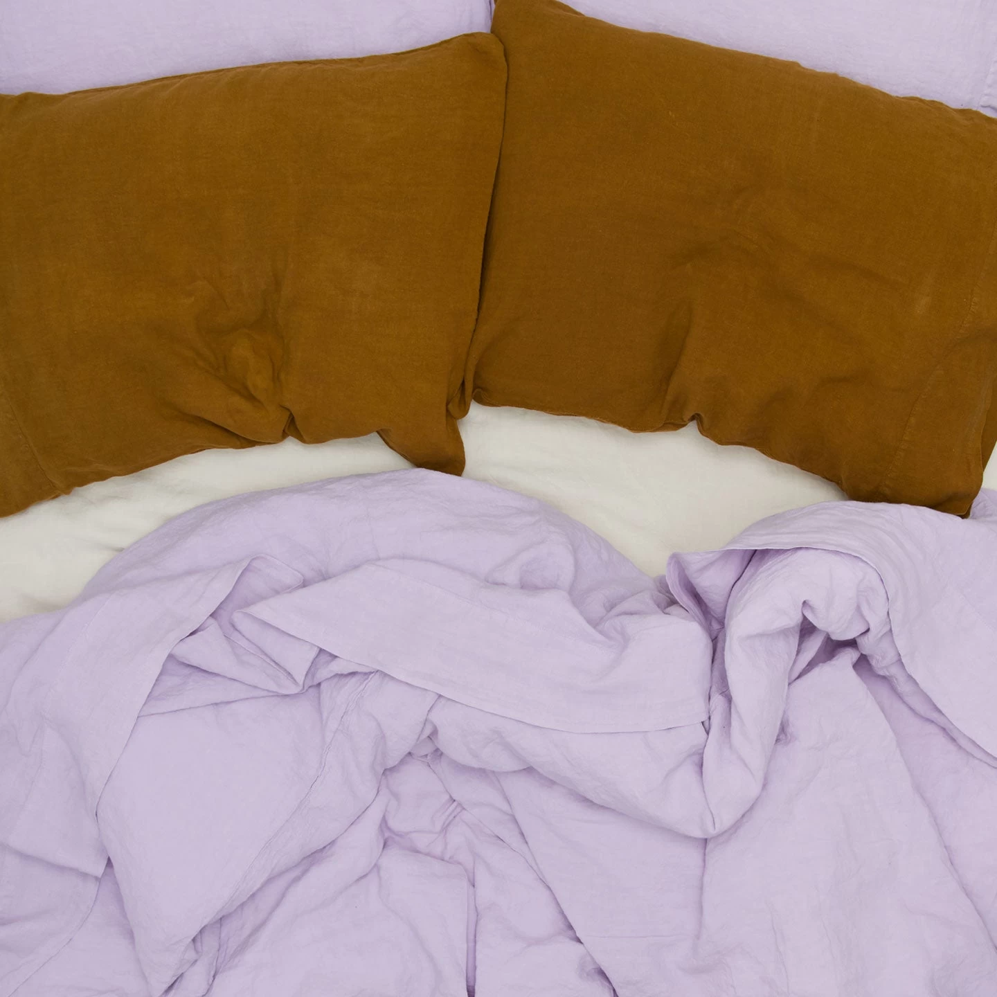 Simple Linen Duvet - Lilac - Image 5