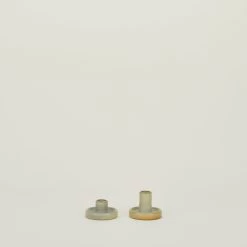 Bloomingville Stoneware Taper Holders, Set Of 2