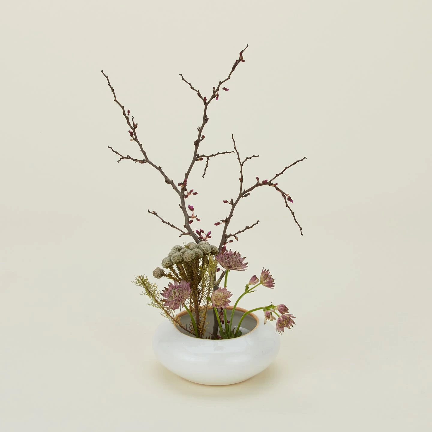 Stoneware Ikebana Vase - White - Image 4