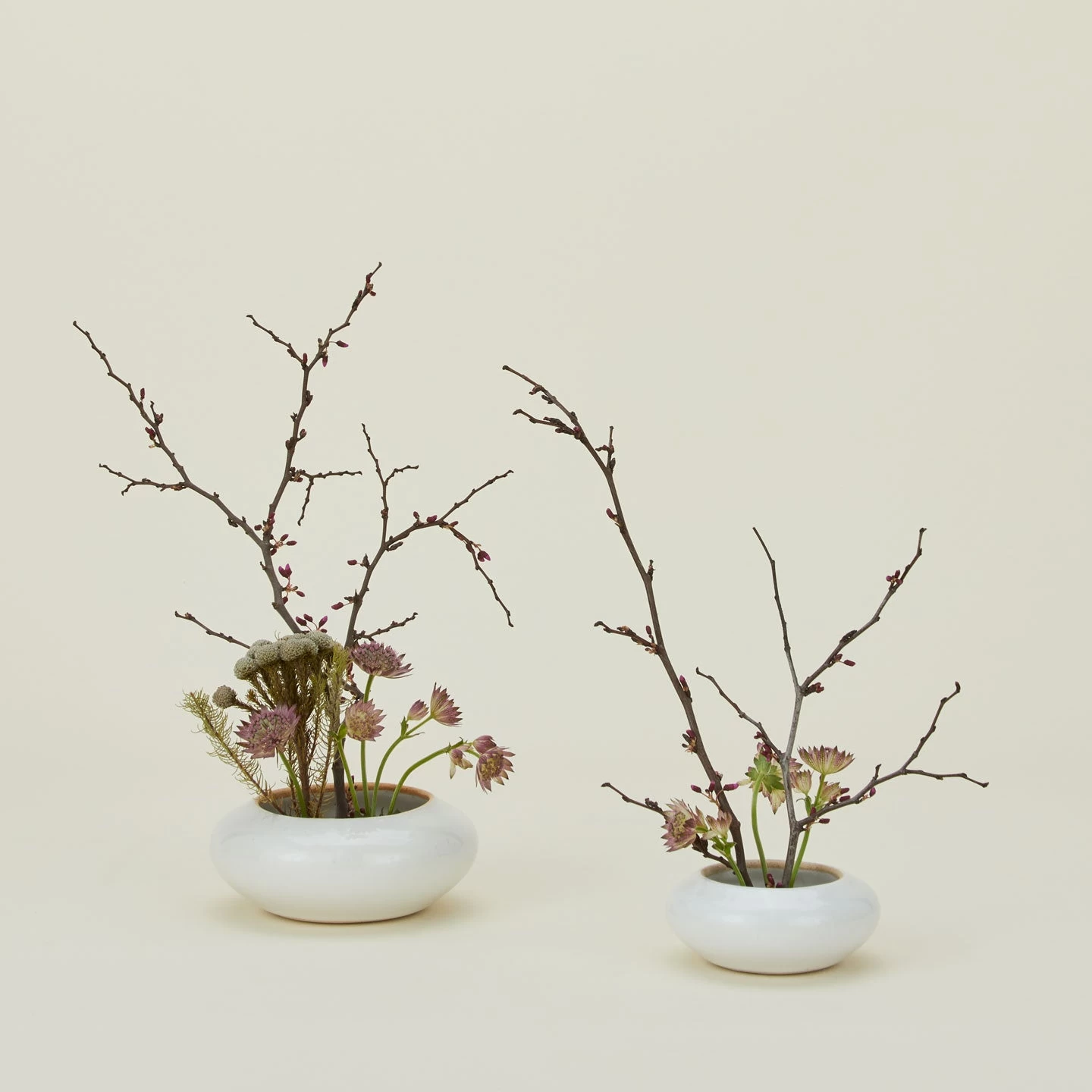 Stoneware Ikebana Vase - White