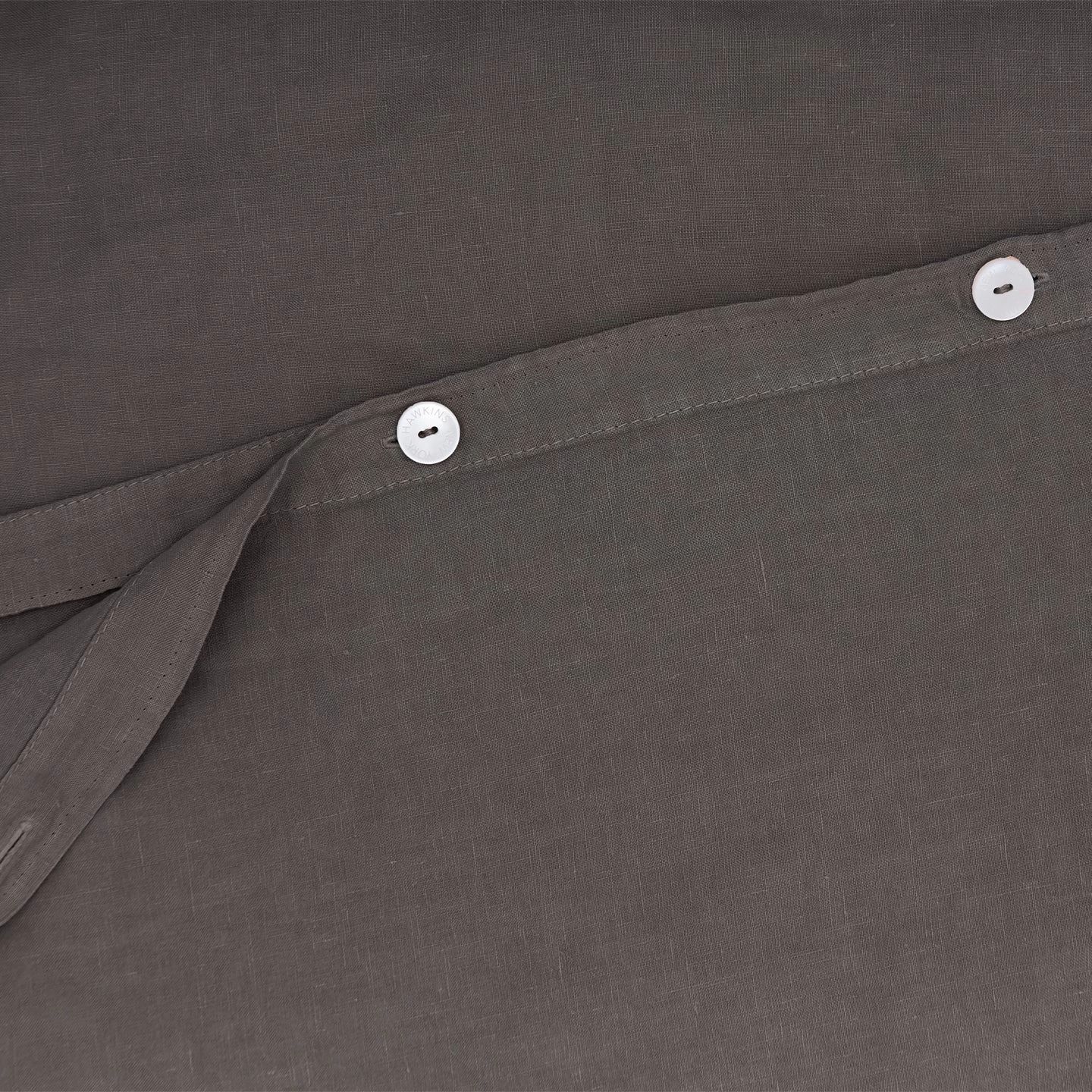 Simple Linen Duvet - Dark Grey - Image 2