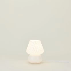 Glass Mini Mushroom Lamp - White