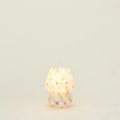 Glass Mini Mushroom Lamp - Confetti Multi