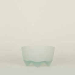 Large Frosted Footed Bowl - Sky