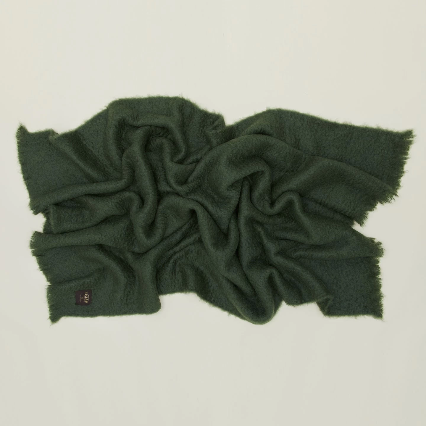 Solid Mohair Throw - Pine - Image 2