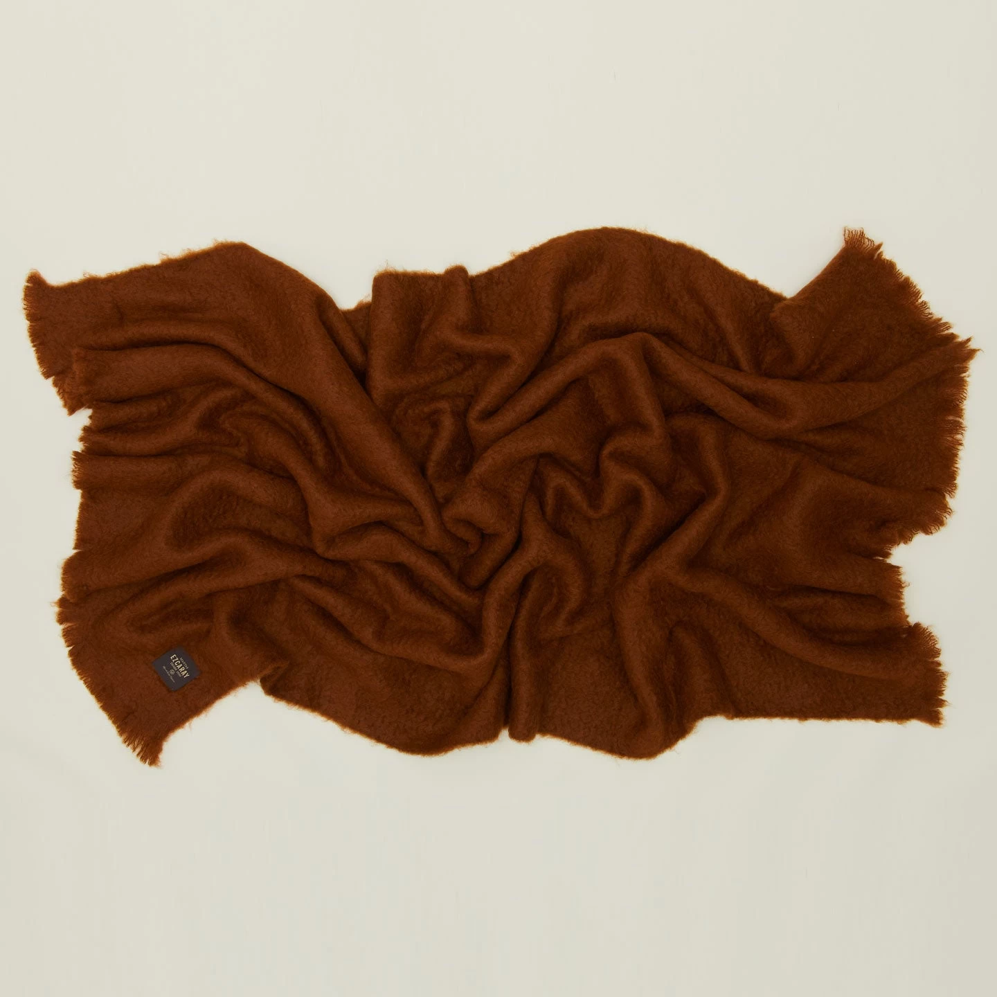 Solid Mohair Throw - Terracotta - Image 2