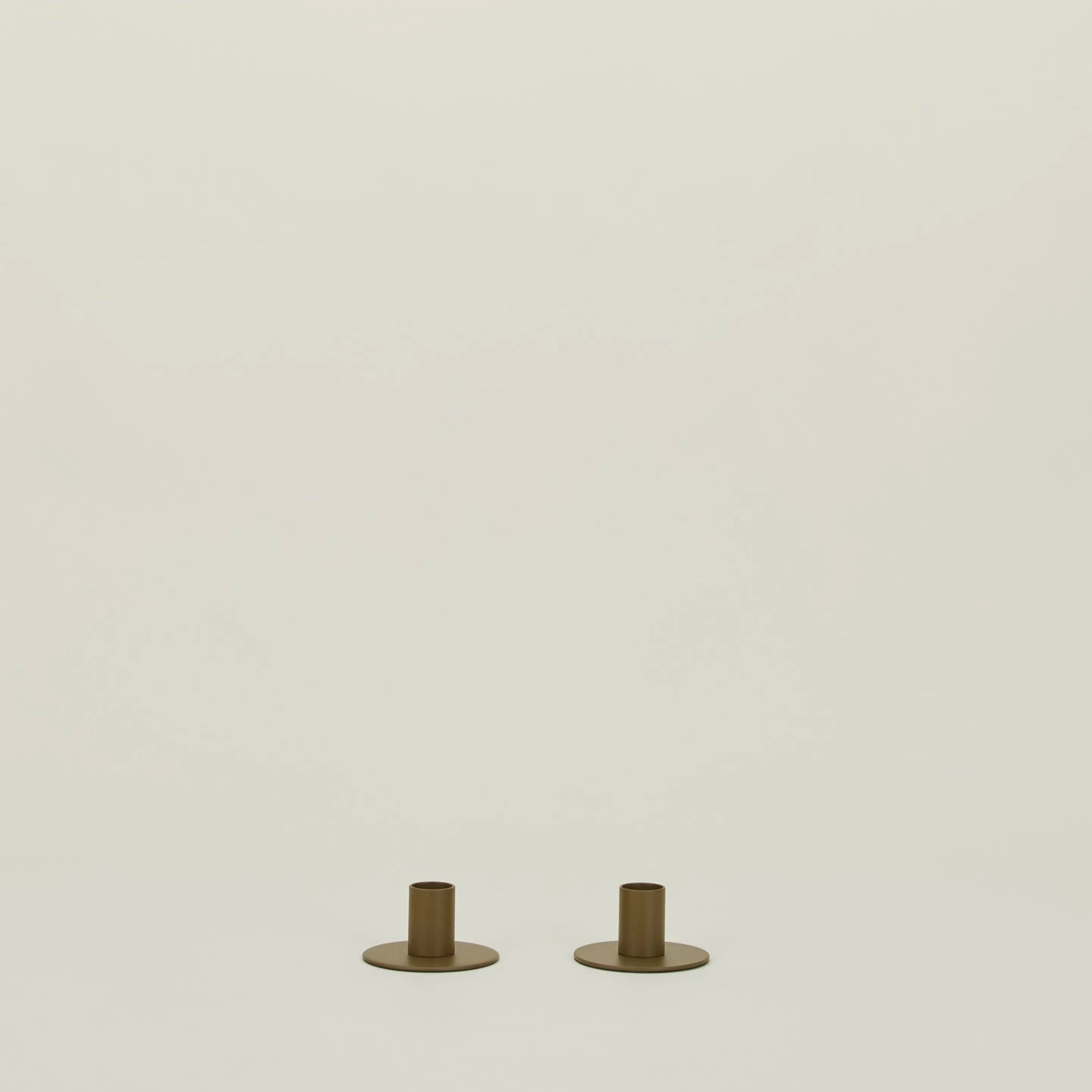 Essential Metal Candle Holders, Set Of 2 - Olive - Image 2