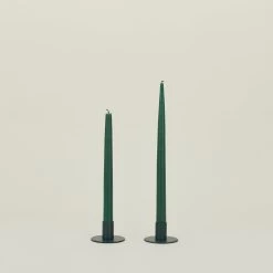 Essential Metal Candle Holders, Set Of 2 - Peacock