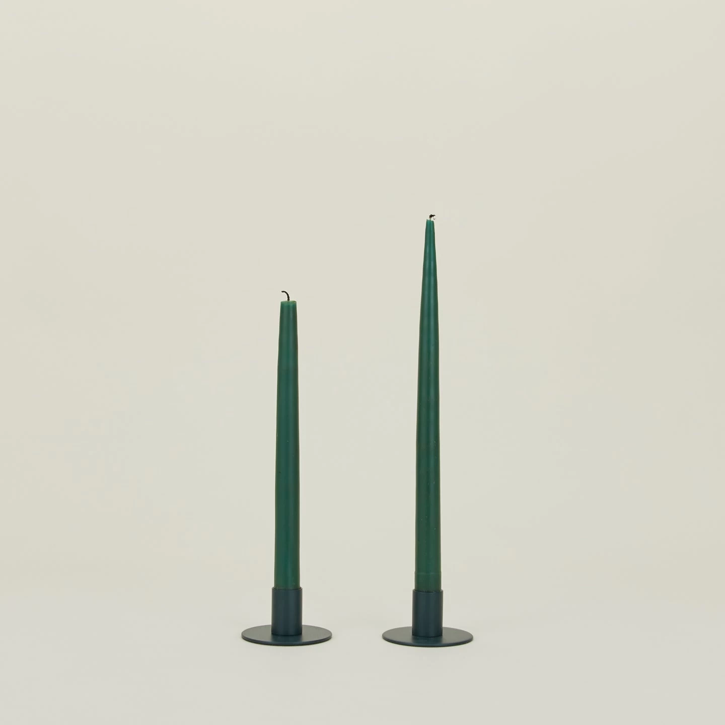 Essential Metal Candle Holders, Set Of 2 - Peacock
