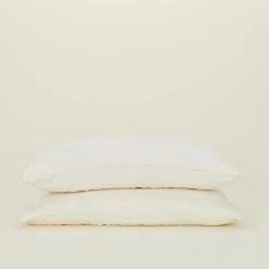 Simple Linen Pillowcases, Set Of 2 - Ivory