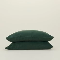Simple Linen Pillowcases, Set Of 2 - Pine