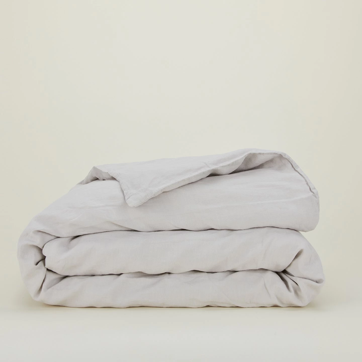 Simple Linen Duvet - Light Grey