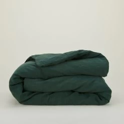 Simple Linen Duvet - Pine