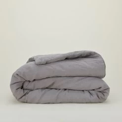 Simple Linen Duvet - Dark Grey