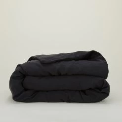Simple Linen Duvet - Black