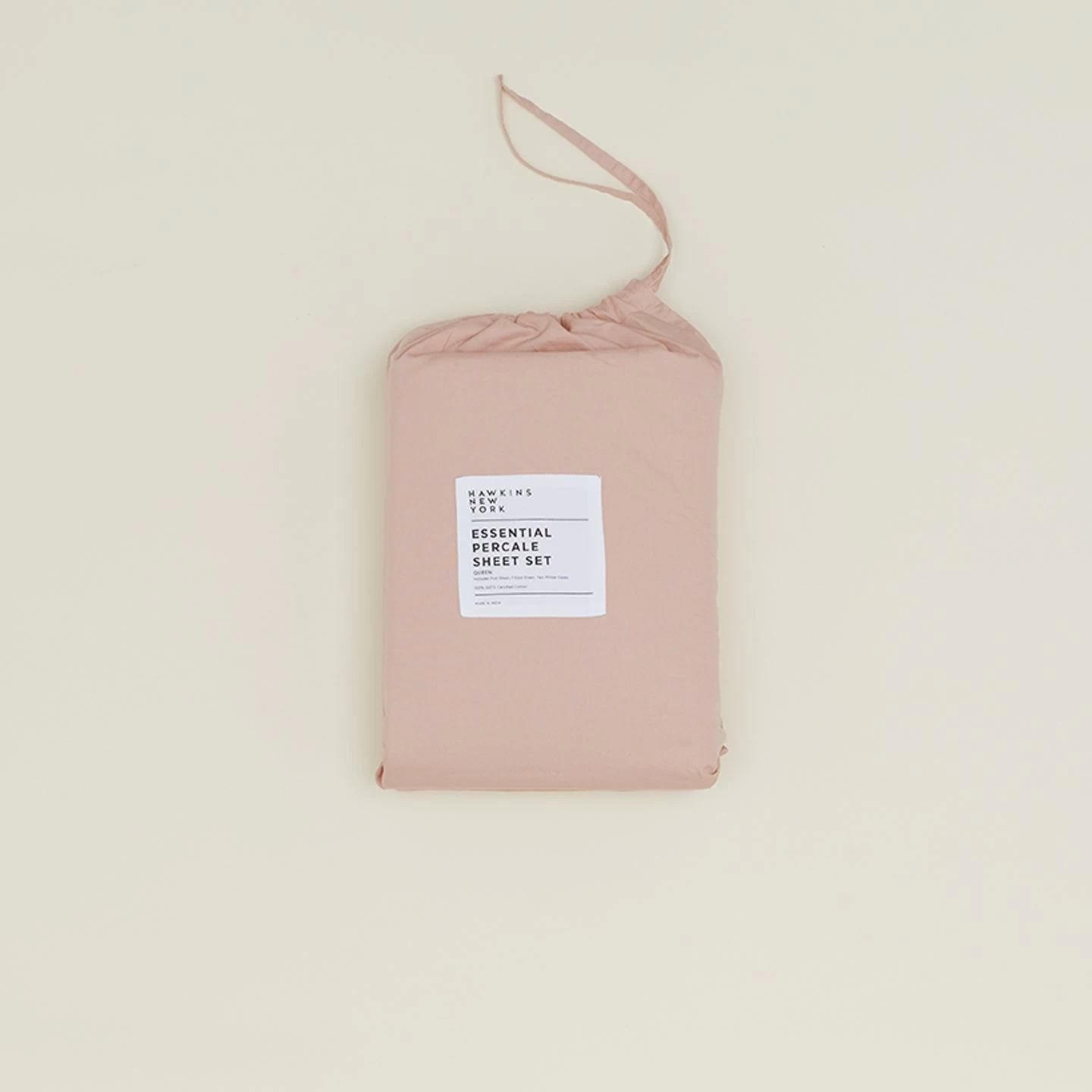 Essential Percale Sheet Set - Blush - Image 7
