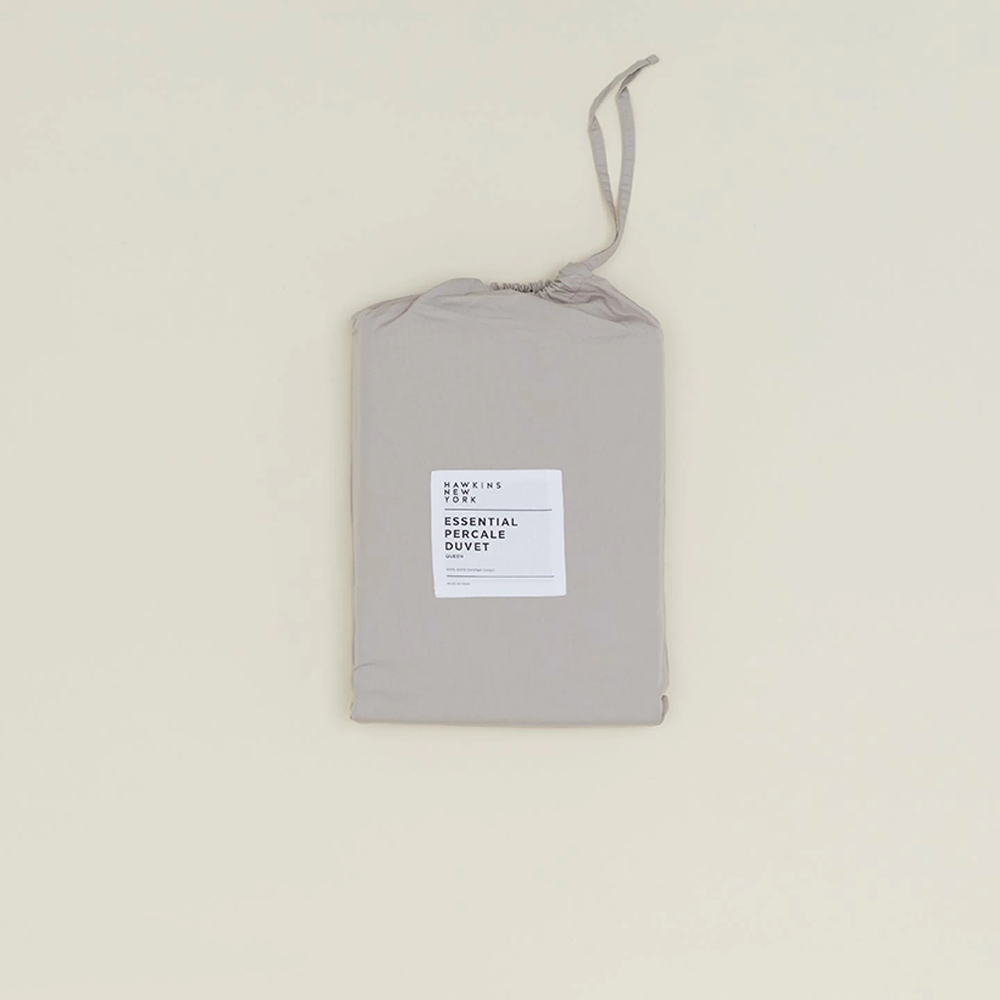 Essential Percale Duvet - Light Grey - Image 5