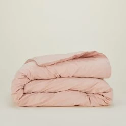 Essential Percale Duvet - Blush