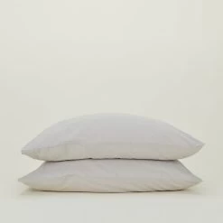 Essential Percale Pillowcases, Set Of 2 - Light Grey