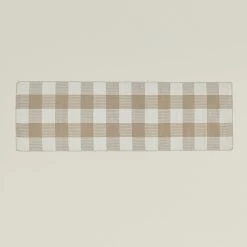 Simple Plaid Runner - Ivory/Flax