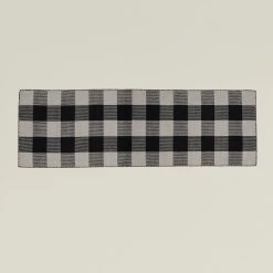 Simple Plaid Runner - Light Grey/Black