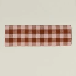 Simple Plaid Runner - Blush/Terracotta