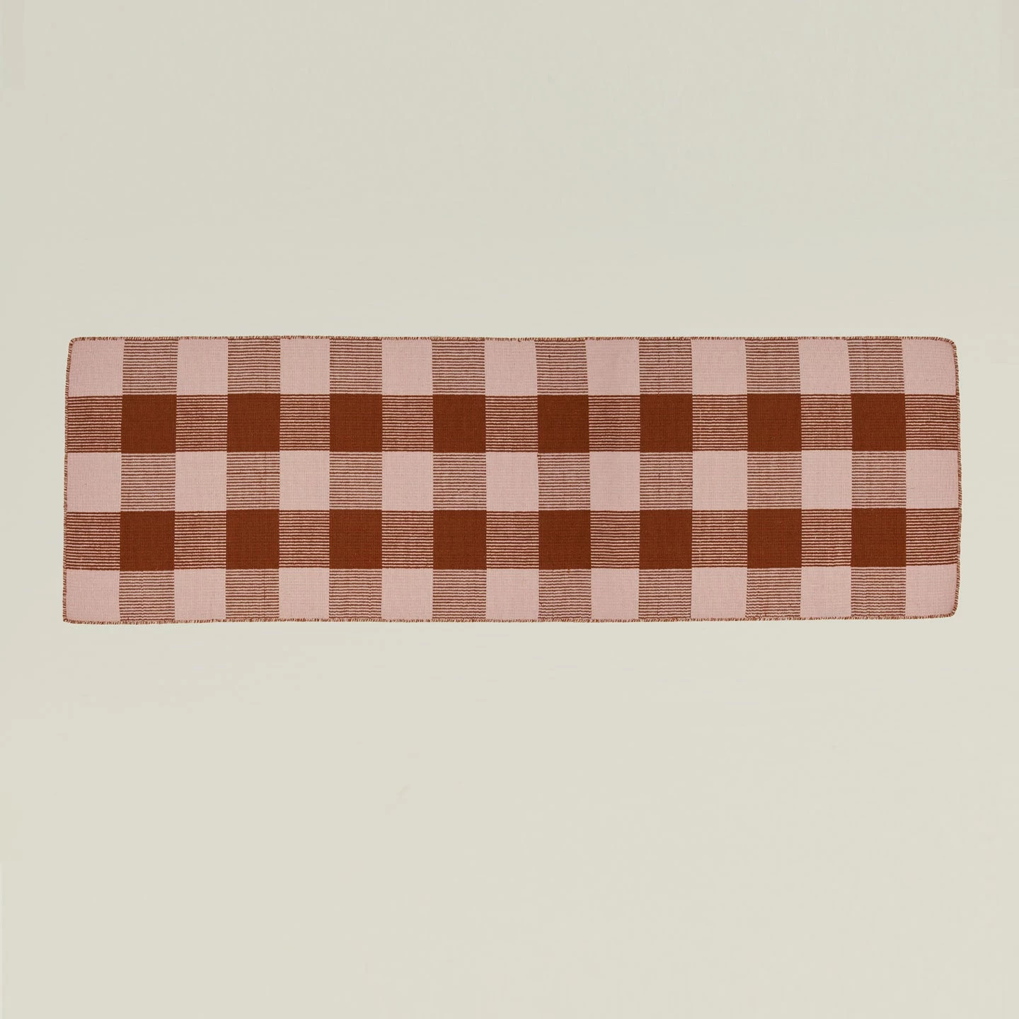 Simple Plaid Runner - Blush/Terracotta