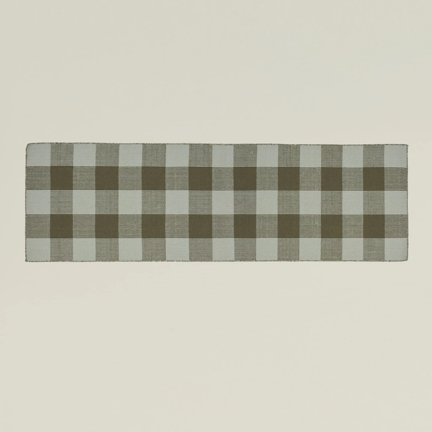 Simple Plaid Runner - Sage/Olive