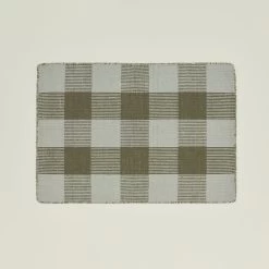 Simple Plaid Rug - Sage/Olive