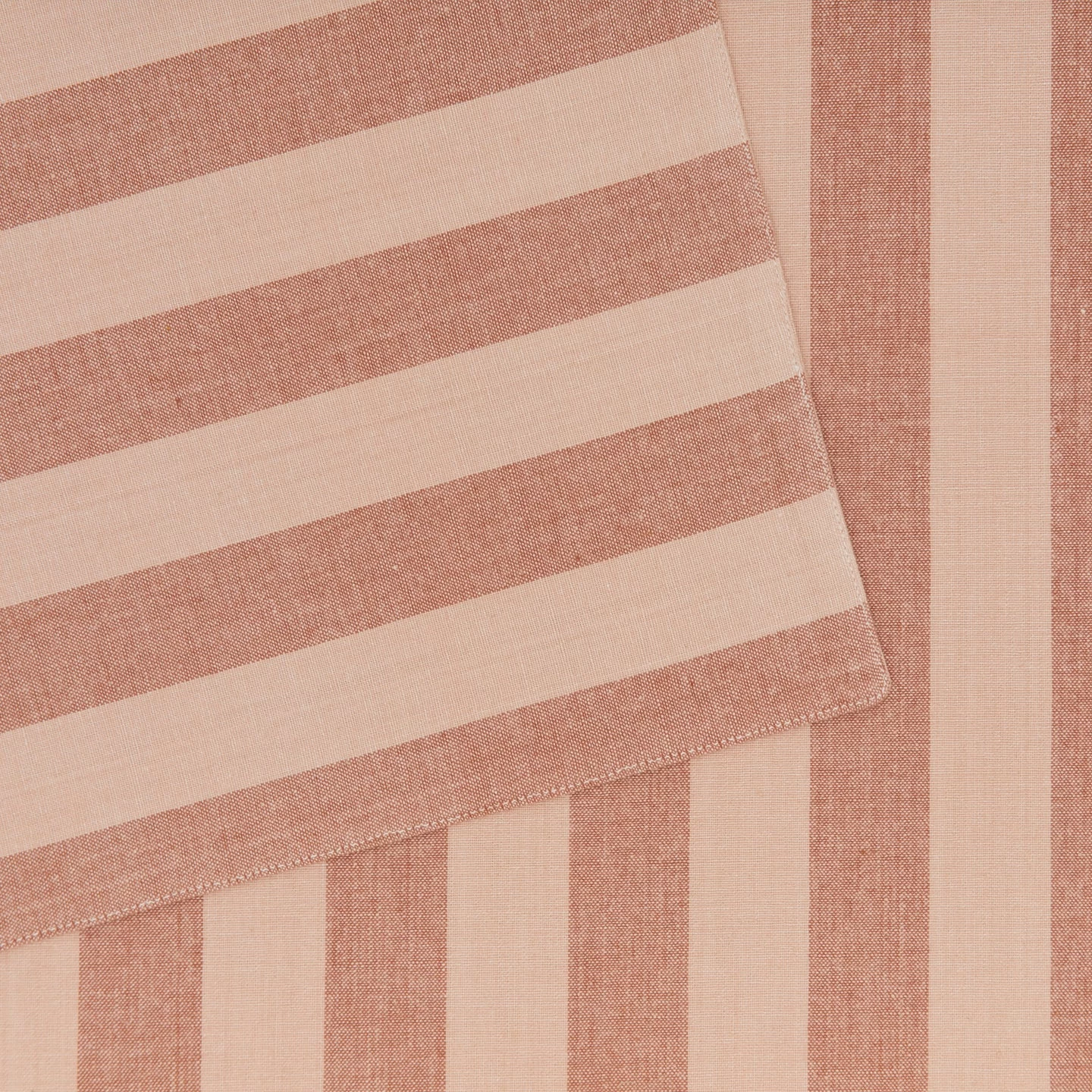 Essential Striped Placemat, Set Of 4 - Blush/Terracotta - Image 3