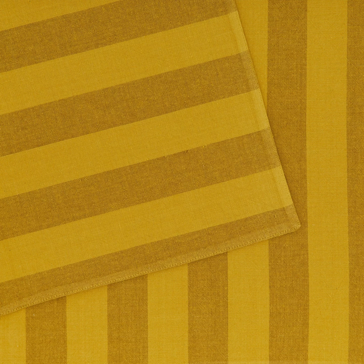 Essential Striped Placemat, Set Of 4 - Mustard/Bronze - Image 3