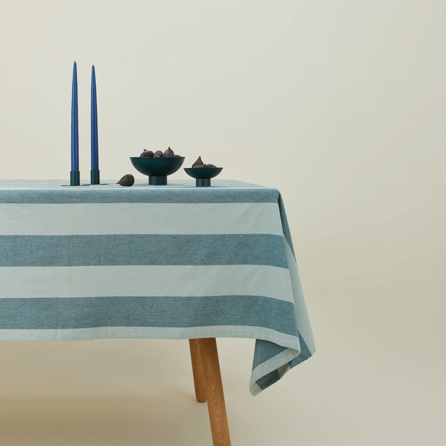Essential Striped Tablecloth - Sky/Peacock - Image 2