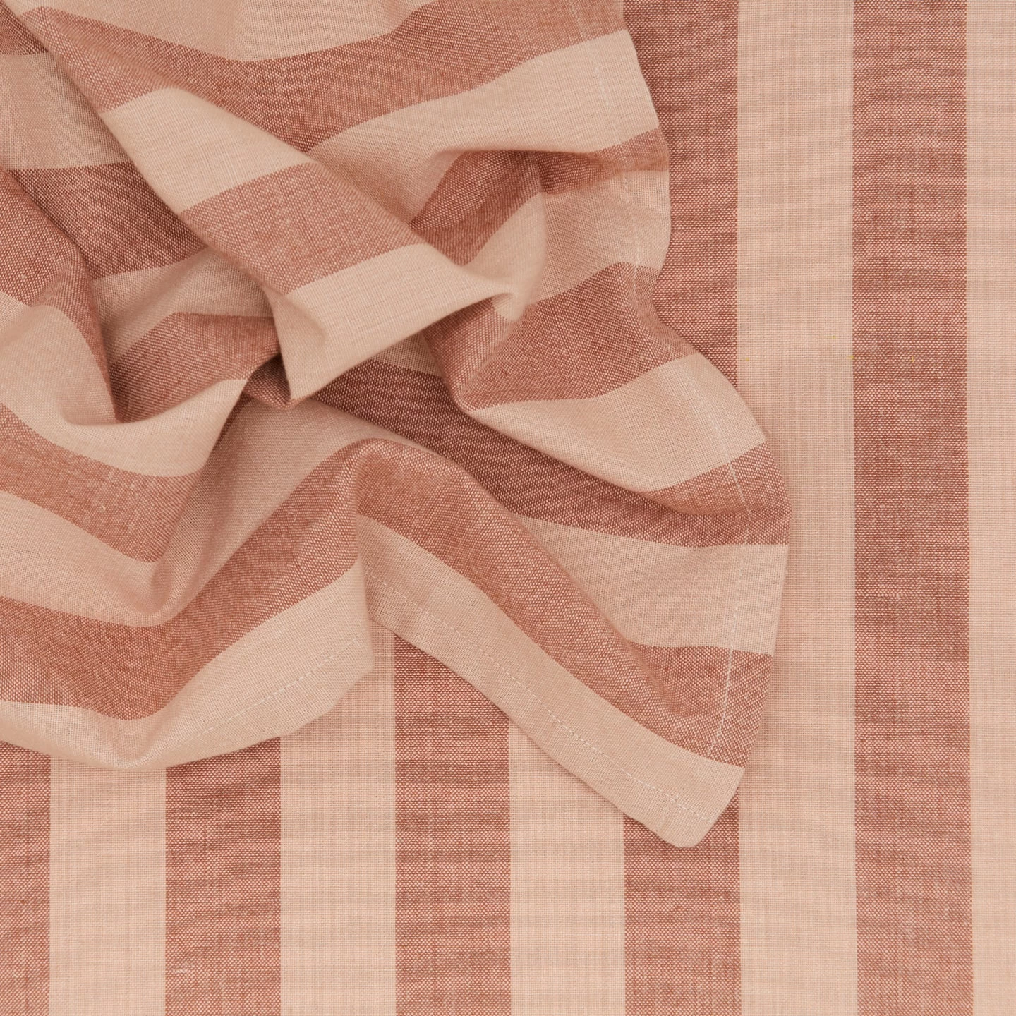 Essential Striped Dinner Napkin, Set Of 4 - Blush/Terracotta - Image 4