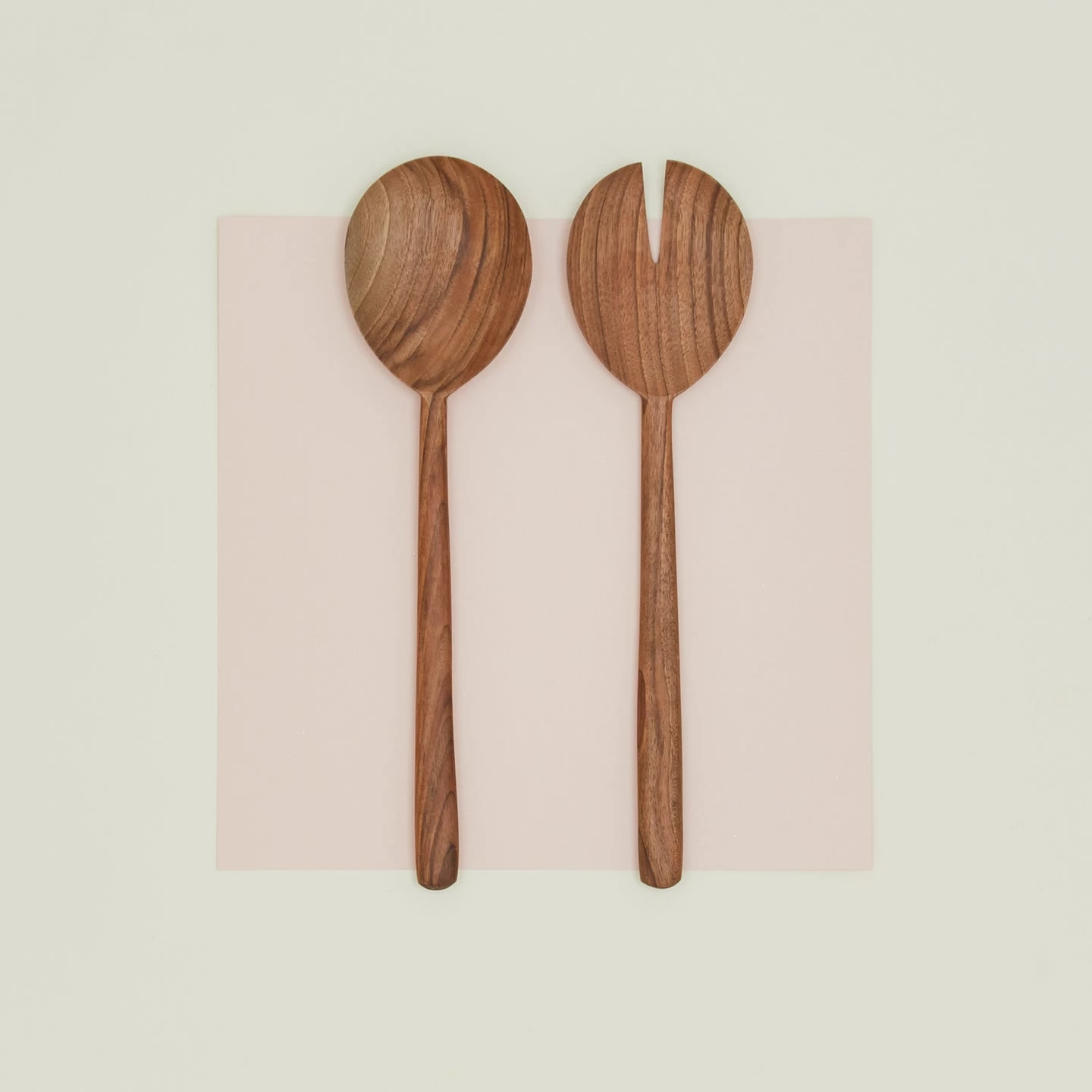 Hand Carved Walnut Serving Set