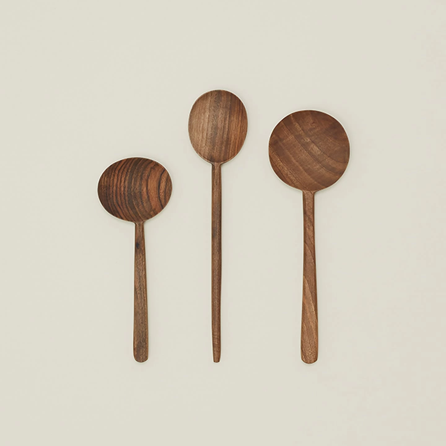 Hand Carved Walnut Large Round Spoon - Image 2