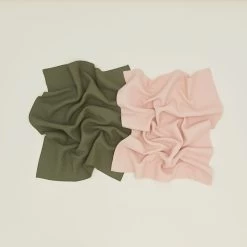 Essential Waffle Dish Towel - Blush/Olive
