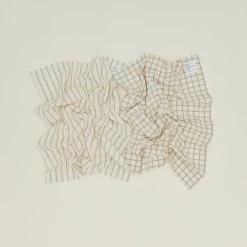 Essential Yarn Dyed Dish Towel, Set Of 2 - Ivory/Flax